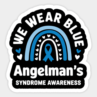 Angelman Syndrome Awareness Blue Ribbon Genetic Disorder Sticker